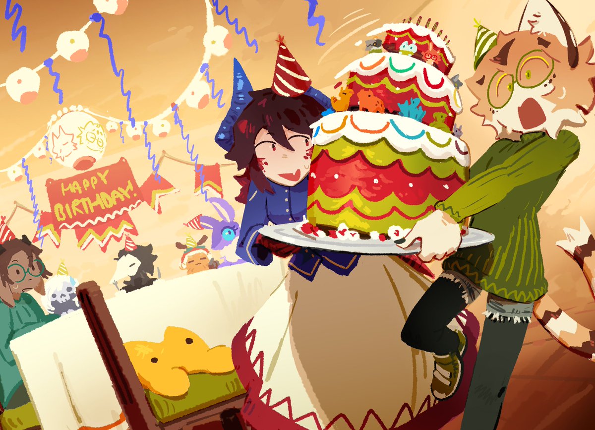 happy birthday to me AND my friend ibanplays. despite his efforts i will not go down so easily with my drawing...