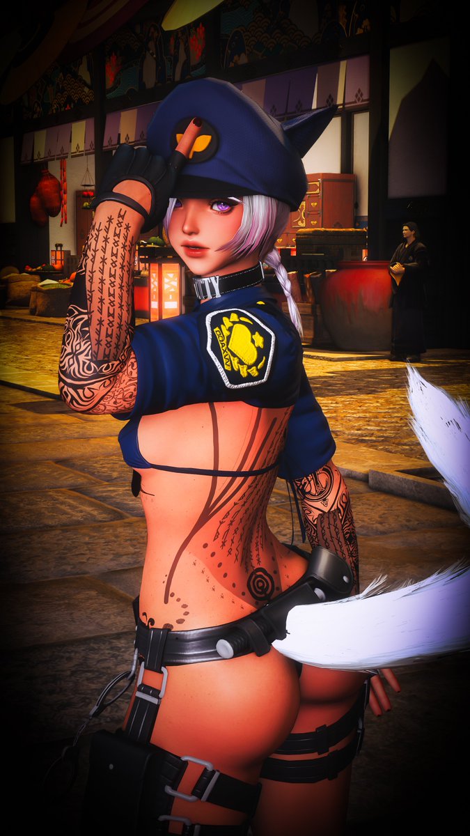 "Stop! In the name of the meow police you are under arrest!"
#FFXIVScreenshot | #GPOSERS | #ffxivgpose | #miqote
