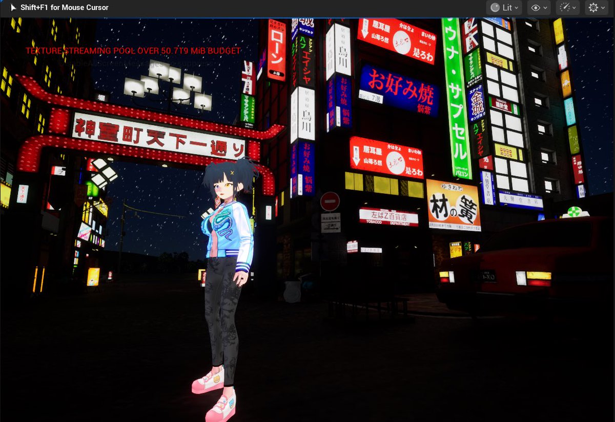 DiChanMira's tweet image. Making cool #YakuzaLikeADragon stuff in #UnrealEngine I want to recreate all of Kamurochō ( Kabukichō ) then I’ll work on adding combat at some point. This is going to be a long fun project. #gamedevs @RGGStudio I found the starting point on sketchfab.