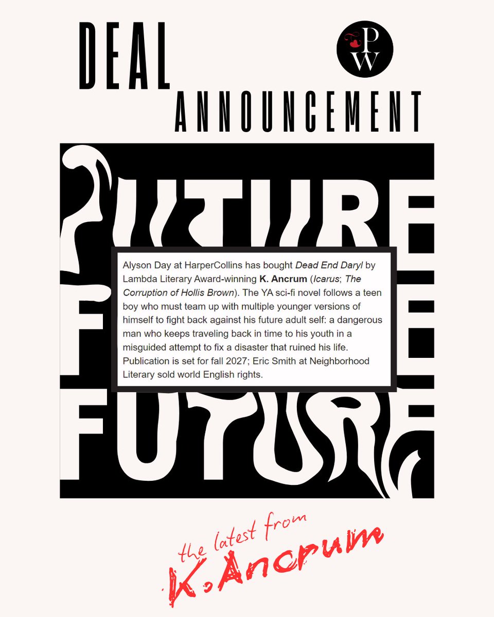 NEW WORK NEW WORK NEW WORK for people who are fans of that!

Dipping my toe back into soft-scifi with this one and I'm so excited to be working with my same team who brought you THE CORRUPTION OF HOLLIS BROWN
<a href="/HarperCollins/">HarperCollins</a>  and <a href="/ericsmithrocks/">Eric Smith</a>  

Get ready for DEAD END DARYL!