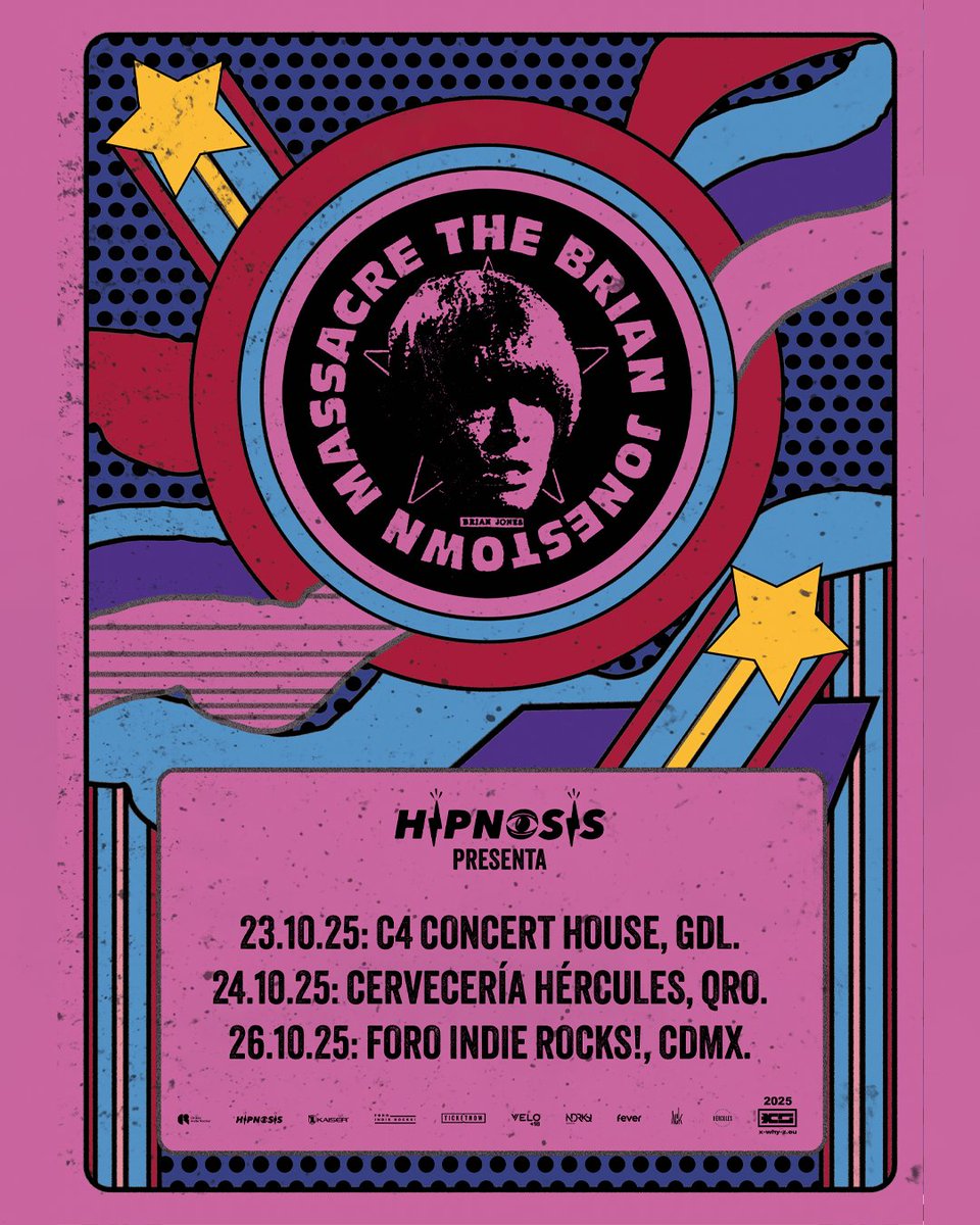 No se pierdan a The Brian Jonestown Massacre, presentado por <a href="/HipnosisMX/">Hipnosis</a> :
hoy en C4 Concert House (Guadalajara)
24 de octubre en Cervecería Hércules (Querétaro)
26 de octubre en Foro Indie Rocks! (CDMX) 

Boletos para @ForoIndieRocks aquí: feverup.com/m/394278