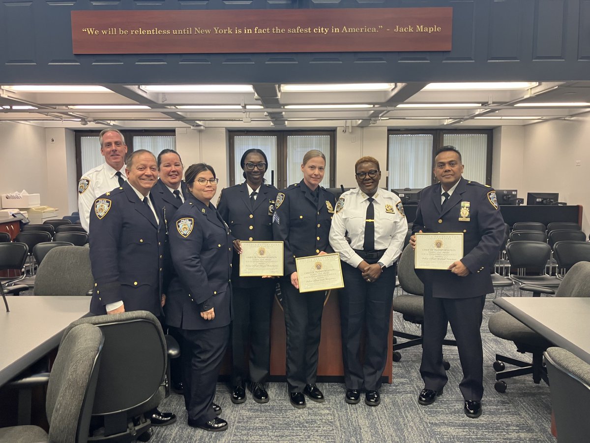 NYPDTransport's tweet photo. Congratulations to the officers from the @NYPD112pct for receiving the TrafficStat award today! Your dedication to keeping our streets safe does not go unnoticed. Well-deserved! https://t.co/NUTJqm0llB