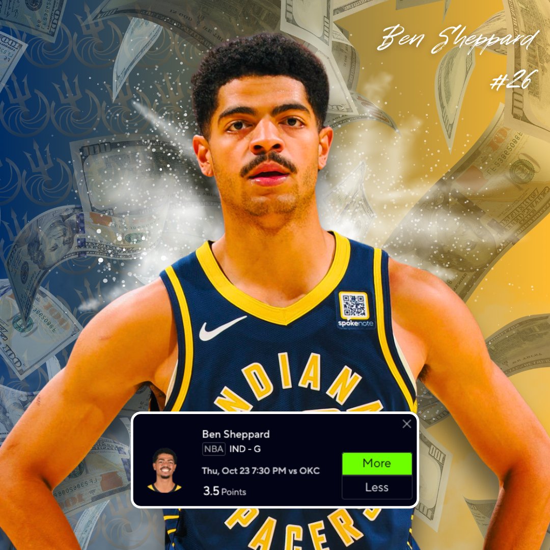 Trident_DFS's tweet photo. NBA PLAYER PROPS 🏀
PrizePicks Prop #1 👇
Ben Sheppard OVER 3.5 Points
Seeing HEAVY juice on this over and some books with it at 4.5... getting 8.9% +EV on this prop! Include it in ANY PrizePicks slip type 💪
LIKE ❤️ if you're ready for the next 🚀
#GsmblingTwitter | #PrizePicks