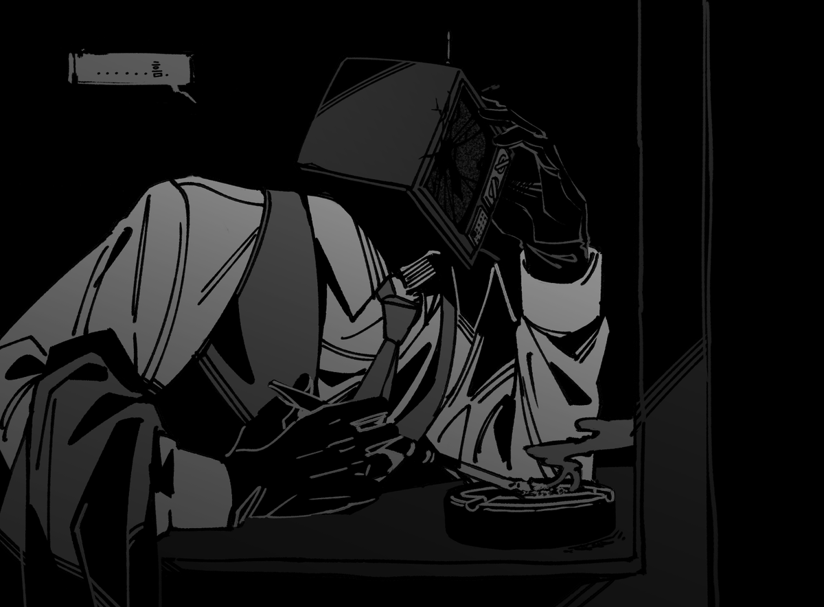 #괴담출근 
구도 그려놓은게 아까워서 그냥...