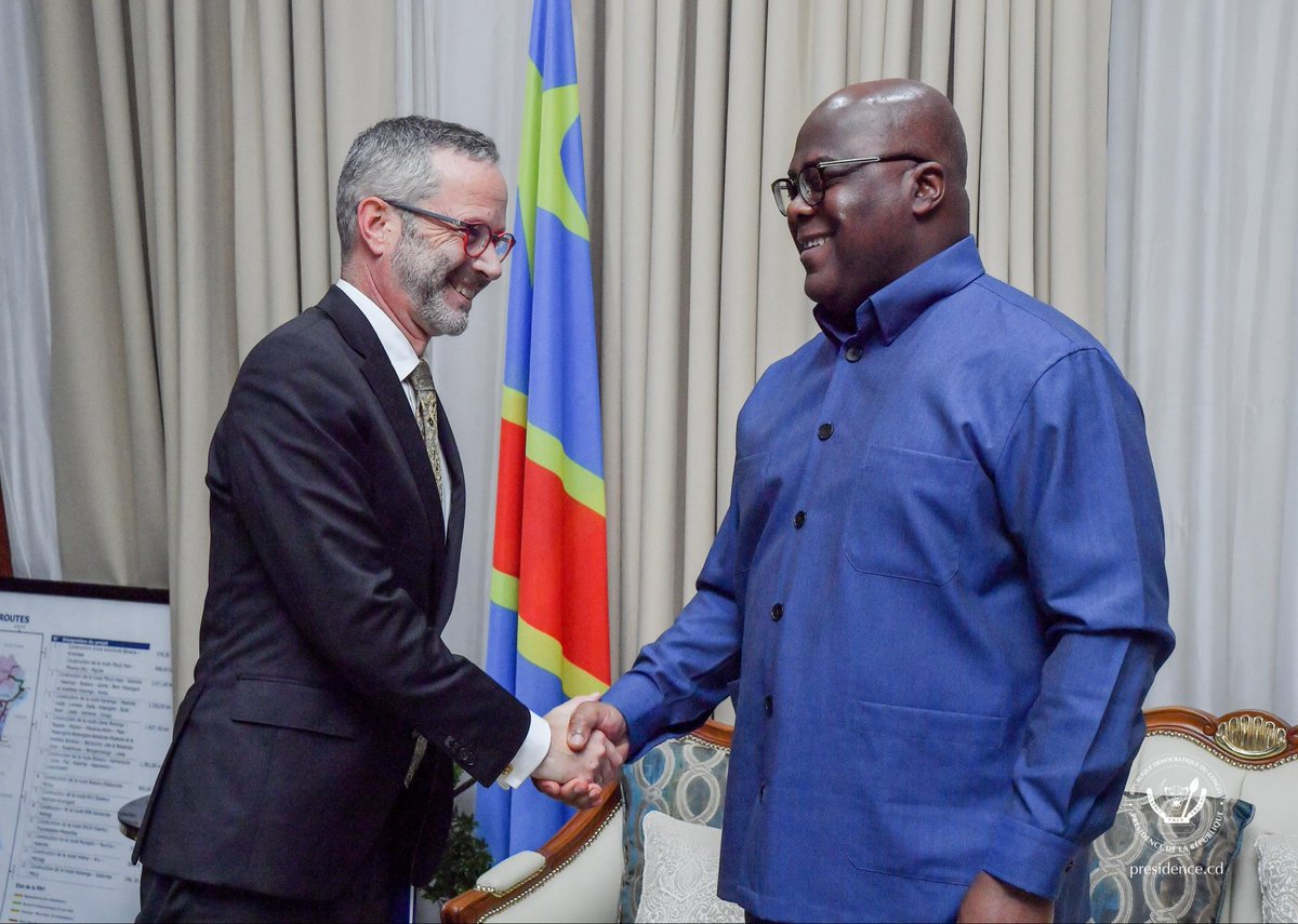Ce jeudi à la Cité de l’Union africaine, le Président Félix Tshisekedi a accordé, tour à tour, des audiences à Monsieur Rémi Maréchaux, ambassadeur extraordinaire et plénipotentiaire de la République française en République Démocratique du Congo (RDC), et à Monsieur Shafi Newaimi