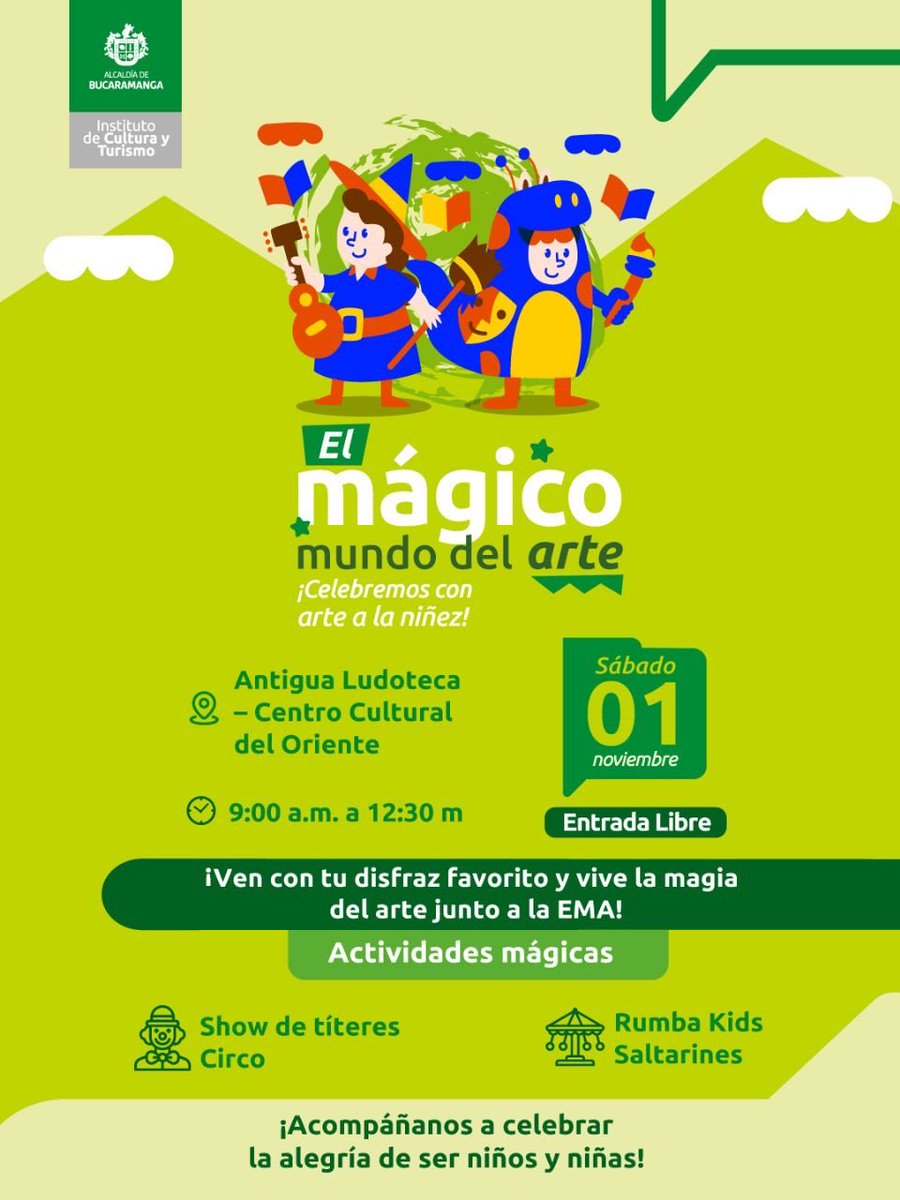 👦🏻👧🏻 Participa de las diferentes actividades que el programa #LEO y la #EMA tiene para las niñas y niños de la Ciudad Bonita ¡Agéndate! 🤩🖌️