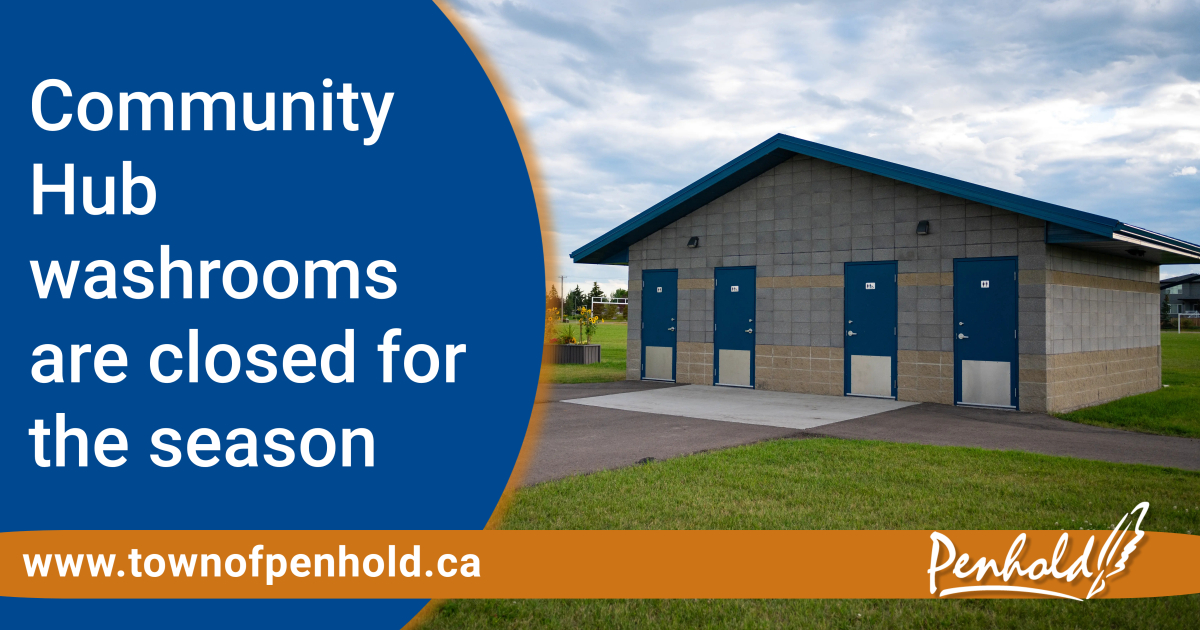 As the Operations staff continues to prepare for colder temperatures, the washrooms at the #Penhold Community Hub are now closed for the season.