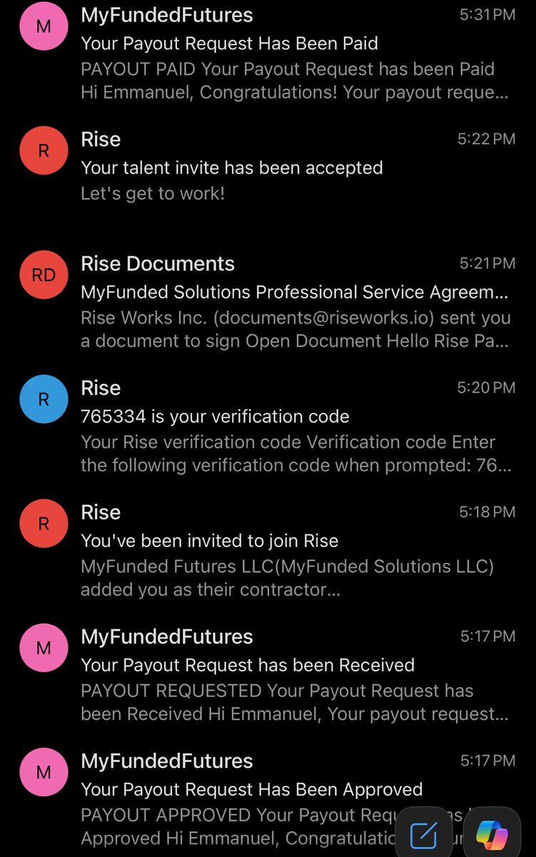 My first time trying <a href="/MyFundedFutures/">MyFundedFutures</a> . 
So far its been a good experience . Instantly approved payout and money in my account in minutes. 💰