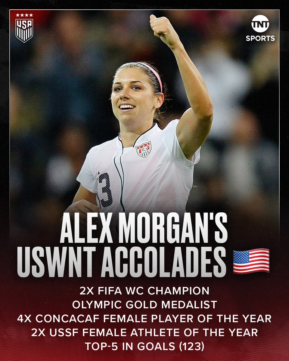 .@alexmorgan13's USWNT career is 1-of-1 🏆🥇

The @USWNT Altcast: Celebrating Alex Morgan starts at 7pm ET on truTV and HBO Max! 