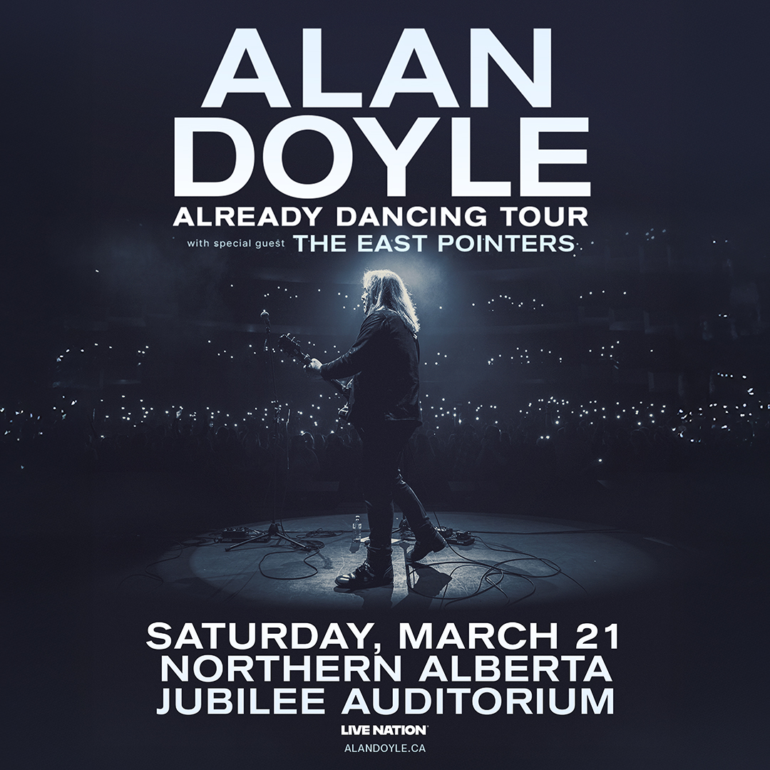 🎸Alan Doyle is bringing his Already Dancing Tour to Northern Alberta Jubilee Auditorium on March 21st! Special guests, The East Pointers.

🎟Wanna win your way in?? Head to the win page at 957cruzfm.ca for your chance to win a pair of tickets!