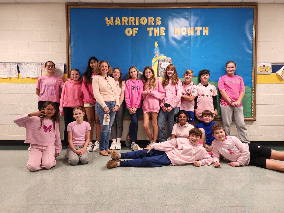 Rocking our pink today in period 2! #warriorstrong