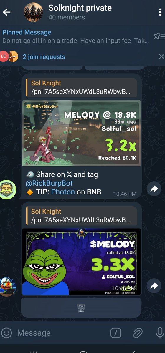 3.3x 

$MELODY 

/pnl 7A5seXYNxUWdL3uRWbwBMDxskjoAReNeTi5dW3x4pump

Private tg is printing 
Join now 

#Solana #Memecoin