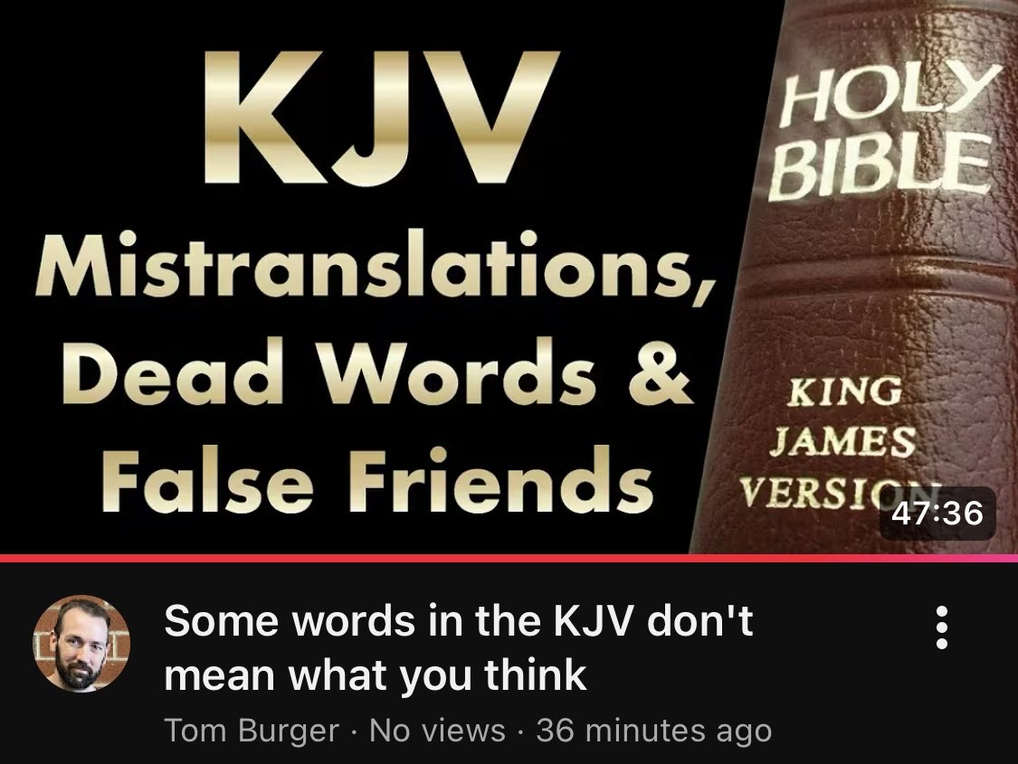 “Because the language is constantly changing, you can never have a definitive dictionary because there’s always new words being created and you have words being used in new ways. So, it’s a moving target. And the same could be said about Bible versions. Even if the KJB had been
