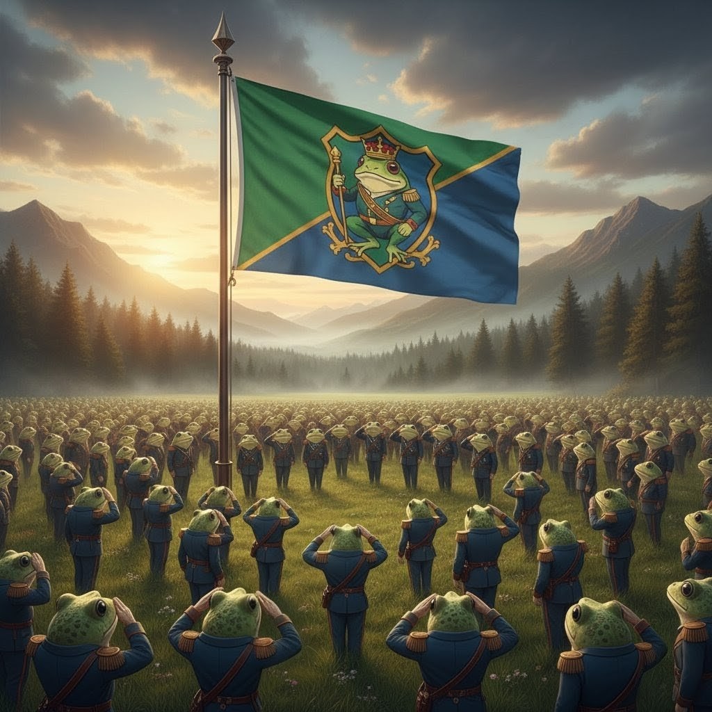 JazzYachtrocker's tweet photo. #Frogloyalty!
Don't just salute the frog --Double salute the frog!
Pledge allegiance to the frog! https://t.co/59p3PYXTKI