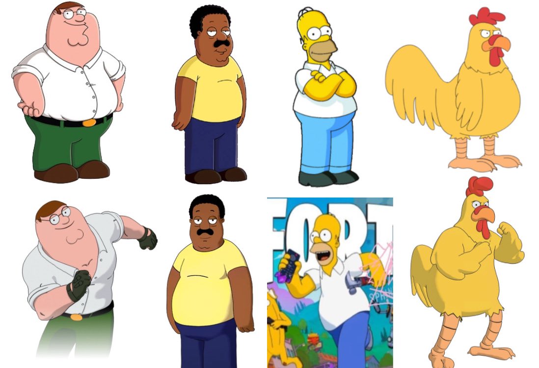 JonesyFrotting's tweet image. literally EVERYONE but peter got their normal body LMFAOOOO