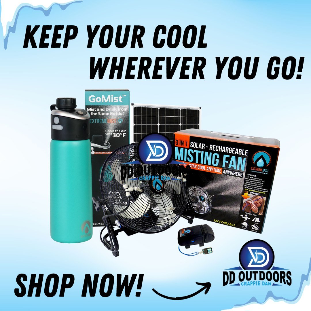 crappiedan's tweet image. Stay cool on-the-go with ExtremeMist's collection of on the go misters! From portable fans, to spraying water bottles, they’ve got your misting needs covered! Check out what we have in stock at ddoutdoor.com/shop/extreme-m…

#CrappieDan #CrappieMates #ExtremeMist
