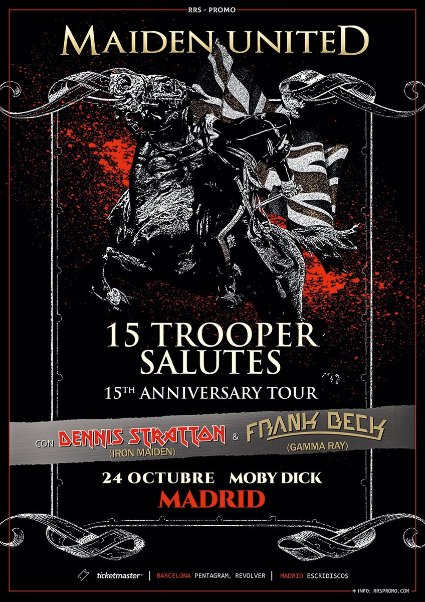 Noche de concierto hoy en Madrid.
<a href="/maidenunited/">Maiden uniteD</a> 
A pasarla de pm.
🤘🔥🔥🤘
<a href="/fridamadridfrik/">Frida</a> 
<a href="/DavidGTato/">David Gómez Tato</a> 
<a href="/pirrulove/">Pirru</a> 
Vamos!!!!!!
😈