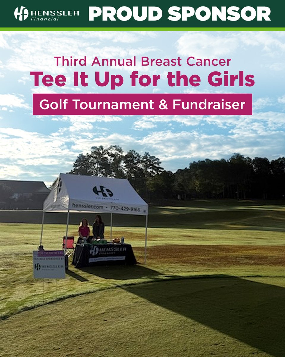 HensslerGroup's tweet image. Henssler Financial was proud to sponsor the 3rd Annual Breast Cancer Golf Tournament – Tee it up for the girls! 💗⛳
Together with our community, we raised $29,551 to support local women in Cherokee County.
#TeeItUpForTheGirls #BreastCancerAwareness #CommunityStrong