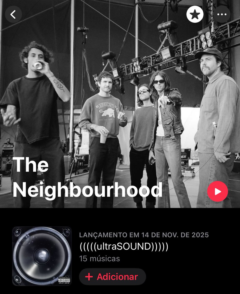SAIU!!
Novas 3 músicas de The Neighbourhood já disponíveis pra ouvir em todas plataformas. O álbum novo completo será lançado dia 14 de novembro 🩶