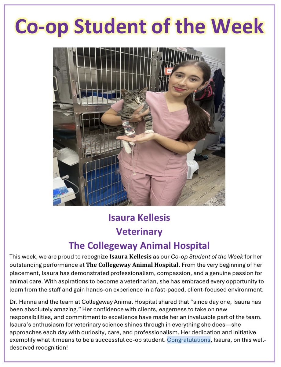 StMartinCSS's tweet image. We fell behind on posting our Co-op Student of the Week, but we still want to congratulate Isaura Kellesis who earned the title two weeks ago and is still doing an amazing job!