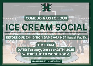 🚨 Reminder! Season ticket holders are invited to join the Rainbow Wahine for the annual Ice Cream Social prior to Tuesday's exhibition vs. Hawaii Pacific! 🍦

• RSVP ➡️ bit.ly/4n4KzUC
• Season tickets ➡️ bit.ly/432MUbz

#GoBows #SISTAHHOOD