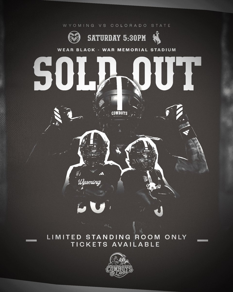 wyo_football's tweet photo. Limited standing room only! 🤠⏳

🎟️ https://t.co/5BQTk9jLQt https://t.co/ywdAivfywx