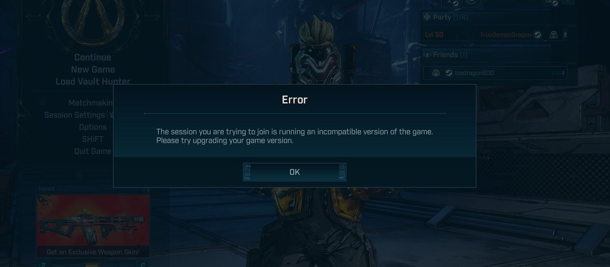 TrueDemonDragon's tweet image. nope still broken 😑thanks gearbox