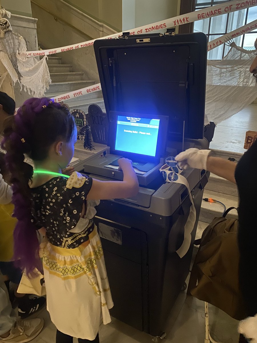 Spooky Statehouse is such a great event. The candy election was Natalie’s favorite! <a href="/RIHouseofReps/">Rhode Island House of Representatives</a> <a href="/RISenate/">Rhode Island Senate</a> <a href="/RISecState/">RI Department of State | Secretary Gregg M. Amore</a> <a href="/GovDanMcKee/">Governor Dan McKee</a>