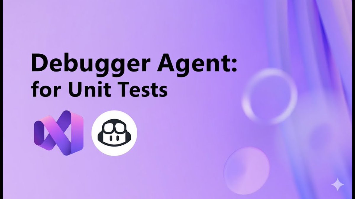 VisualStudio's tweet image. When a test fails, just right-click and choose “Debug with Copilot.”
Introducing the Debugger Agent for Unit Tests, now in the Visual Studio 2026 Insiders October release〰️analyzes the issue, suggests and applies fixes, reruns the test, and iterates until it passes,…