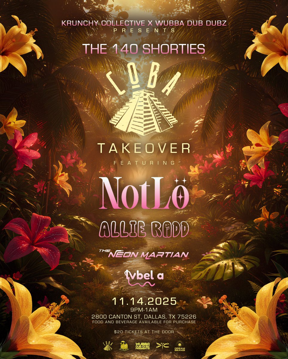 Bringing <a href="/notlomusic/">NotLö</a> and <a href="/allieradd/">allie</a> to dallas this November! Pull up for big bass and more than a few lasers👀