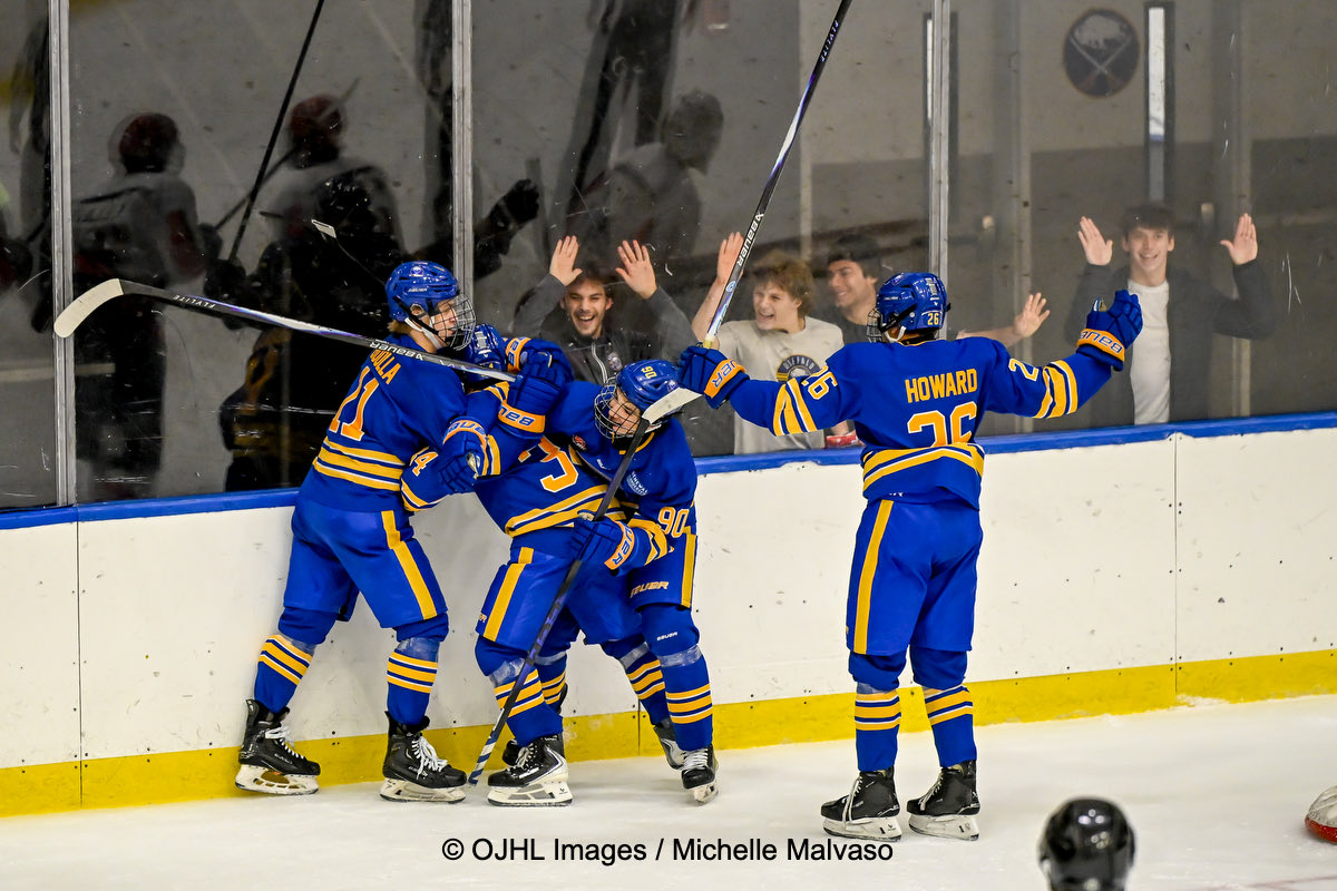 The <a href="/OJHLDukes/">Wellington Dukes</a> take it to OT but the <a href="/JrSabresOJHL/">Buffalo Jr. Sabres</a> win it 5-4 in OT