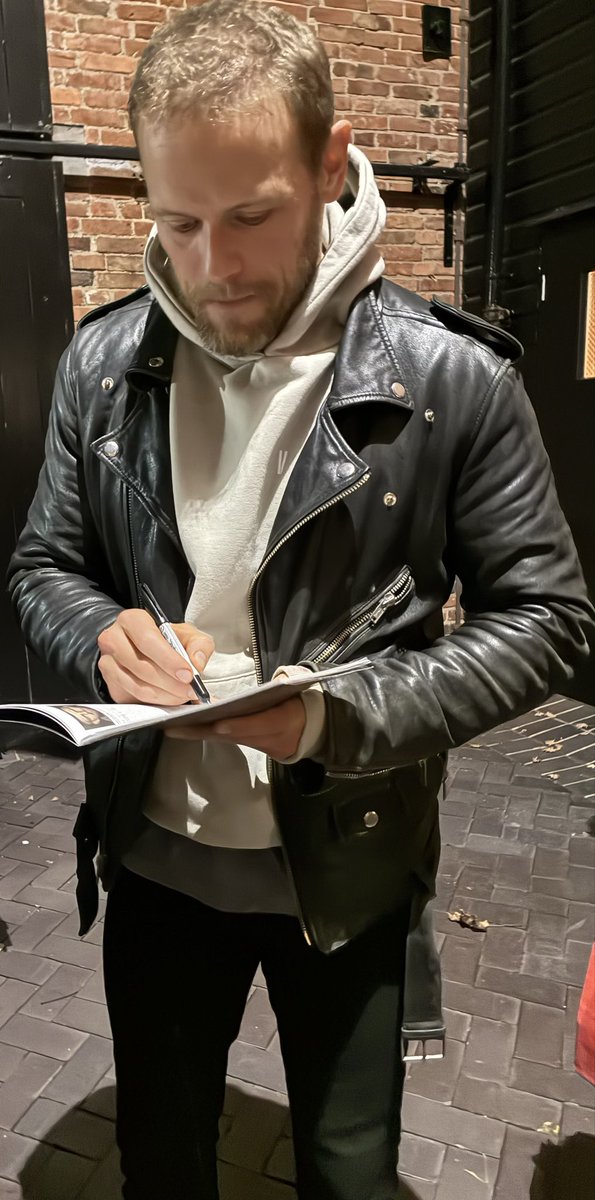 And suddenly he was there, as present as if he were on stage, my first Sam moment 🥹♥️ and he spoke to me 🤩 I will never forget it ‼️‼️‼️😍
<a href="/SamHeughan/">Sam Heughan</a> 
#shakespear
#Stratforduponavon
#RSCtheotherplace