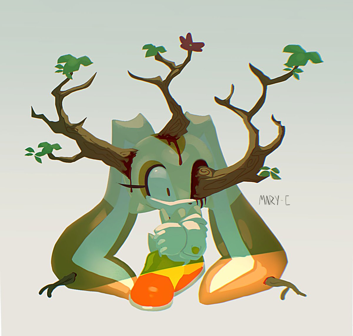 Well, this is the last drawing I'll do for Sonic the Hedgehog, on the 20th, Wood, and I don't know, I decided to do this, poor cream :'3

#CreamTheRabbit #Sonictober2025