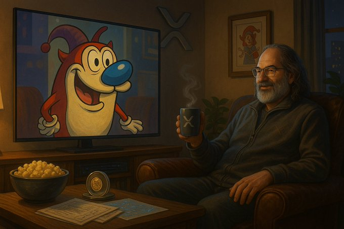 StimpySchwartz's tweet image. Even @JoelKatz enjoys watching is Alter Ego on the TV..

$STIMPY the character, the alias, the seed of a legend that would grow into the only confirmed Katz token on the XRPL.

#STIMPY #XRPL #KatzCoin #DavidIsSTIMPY #TrueLore #RippleHistory #XRPArmy #XRPLedger #MemeSeason
