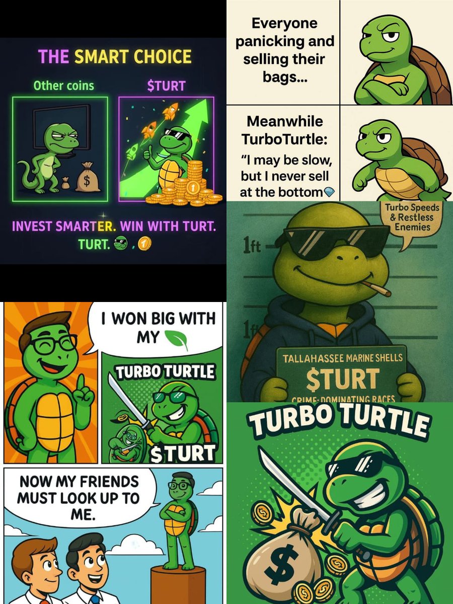 🚨 MEME SHOWDOWN ALERT 🚨

The community went all out 💥🔥
These are the top memes… and 3 of them will win PRIZES TODAY 🏆💎
Don’t blink 👀
If you missed it, FOMO is real 😎
#CryptoDegens #TurboTurtle #MemeContest #memecoin #SolanaCoin
