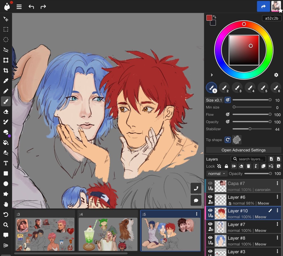 leonpompu's tweet image. En proceso &amp;lt;333
#magma #sketch #renga