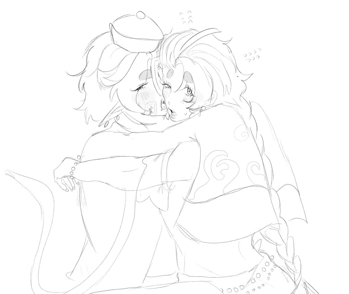 Pochiruyo's tweet image. Outfit meeting
#aexiao #xiaoether #XiaoAether #doodles