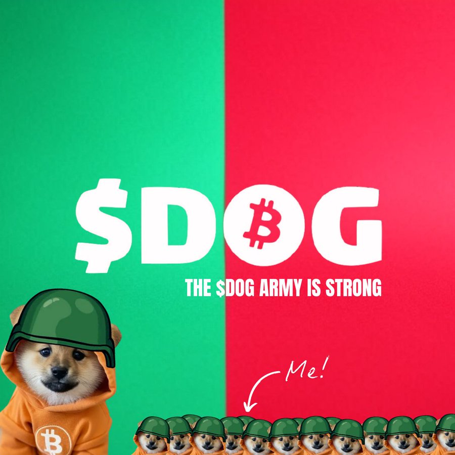 Millions of memes launch every year.
Only one was 100% community airdropped: no team, no budget, no paid KOLs, no insider whales.
It lives natively on Bitcoin, yet most retail still sleeps on it because they haven't told them to buy. Yet. 
Be ahead of the game.
Join the $DOG army