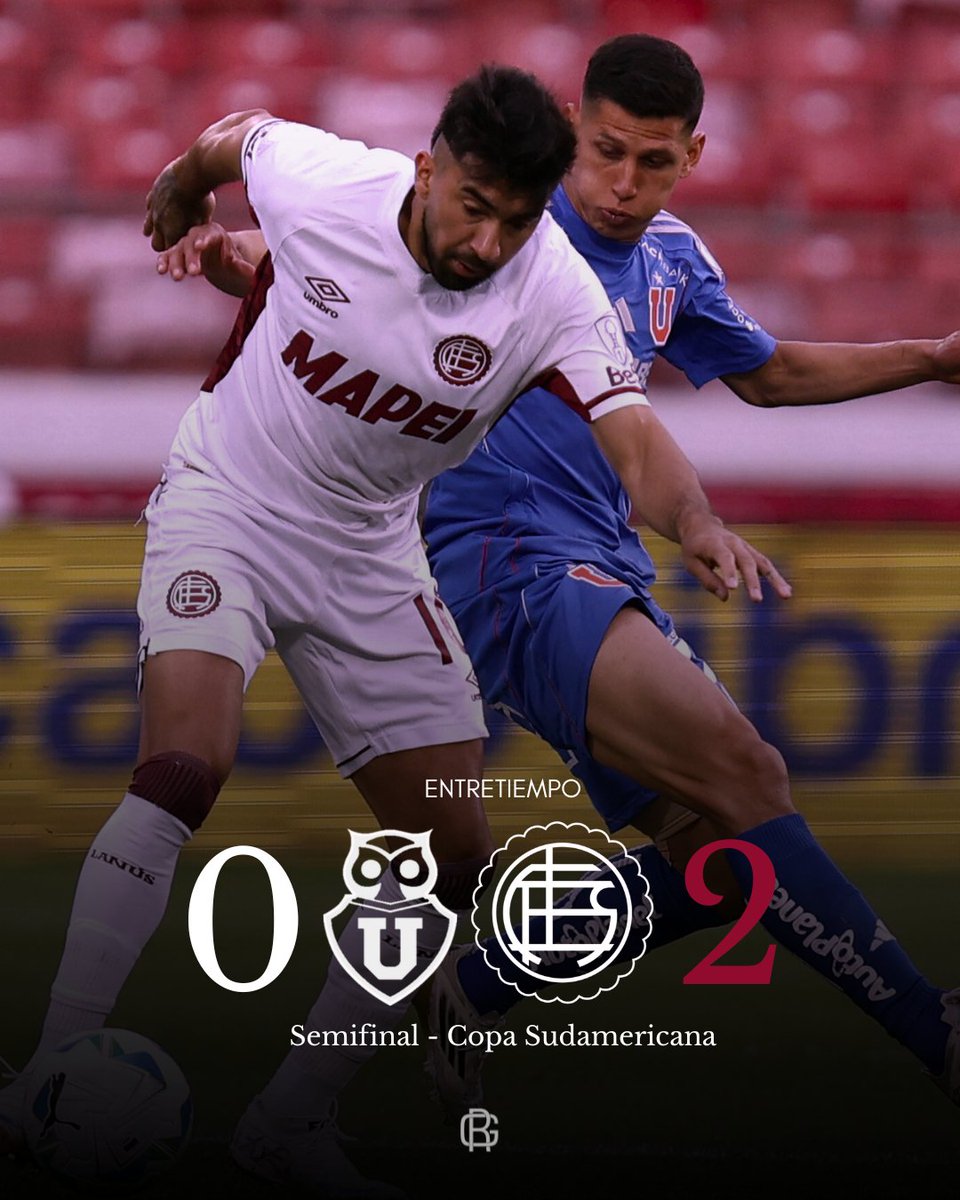 Final del primer tiempo en Chile
U de chile 0 - #Lanus 2