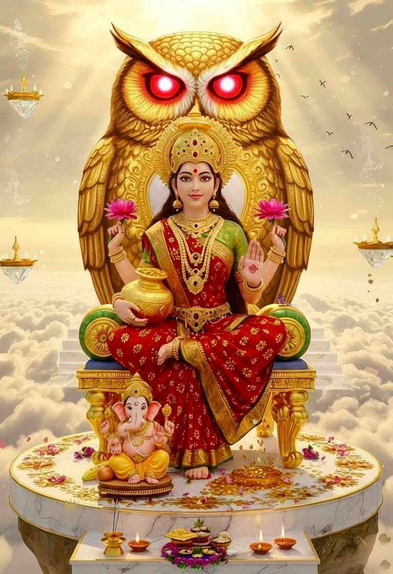 जय माँ लक्ष्मी माता, सम्पदा और सौभाग्य की अधिष्ठात्री देवी हैं।  
उनकी आराधना से जीवन में धन, शांति और स्नेह का प्रवाह होता है।  
माँ लक्ष्मी करुणामयी हैं, जो सच्चे भक्ति भाव से प्रसन्न होती हैं।  
उनके चरणों में समर्पण करने से मन के अंधकार का नाश होता है।  
हर घर में माँ लक्ष्मी