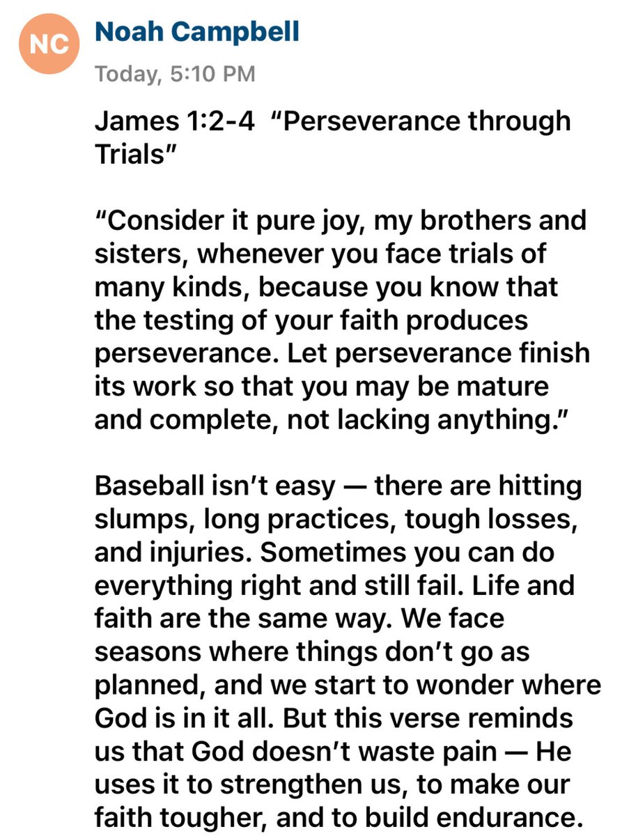 Baseball_bscc's tweet image. It is a blessing to see our guys taking leadership prior to cheering on the volleyball team tonight @noah_campbell16 #bishopstatement