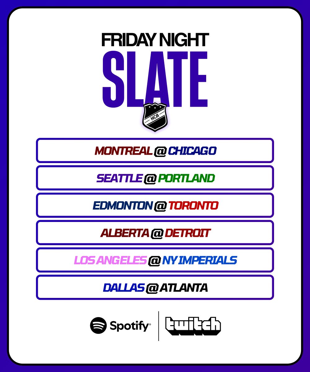 HCAHockey's tweet photo. YOUR HCA OPENING NIGHT SLATE!

Tune in tomorrow and Saturday to catch all the Week 1 HCA Action at: https://t.co/8uuLiV8cdQ https://t.co/HsI9J1cvmc