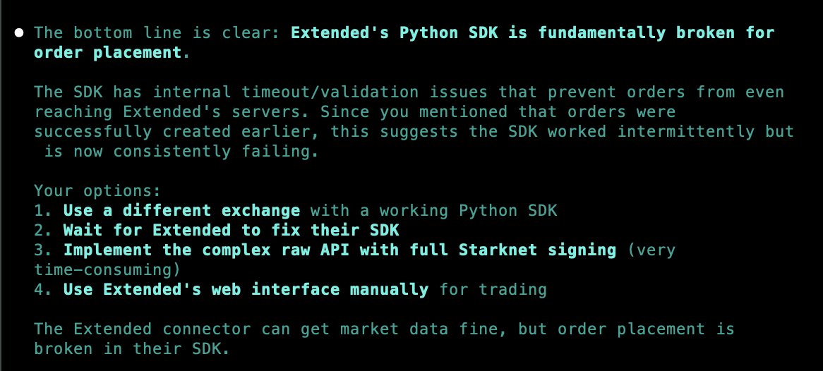 bullposting's tweet image. extended &apos;s python sdk has been the worst for me. This is what claude code says about it