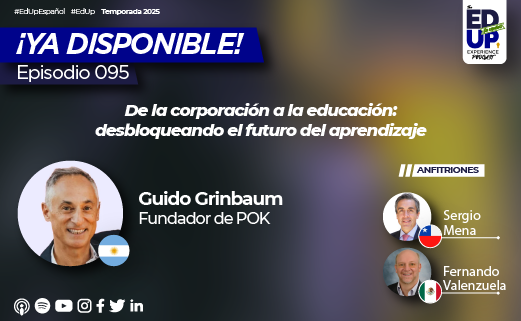 🔔 ¡Estreno #EdUpEspañol 095: Guido Grinbaum 🇦🇷 CEO de <a href="/POK_tech/">Proof of Knowledge (POK)</a> en “De la corporación a la educación: desbloqueando el futuro del aprendizaje", micro certificaciones, liderazgo innovador y mucho más!
🎙️ Con <a href="/FerVal100/">Fernando Valenzuela Migoya</a> 🇲🇽 y <a href="/aangarit/">Adriana Angarita</a> 🇨🇴
🎧Spotify: tinyurl.com/3vd23kwk