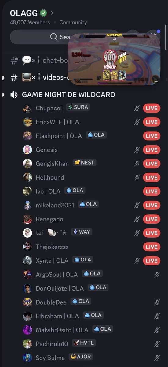 The <a href="/PlayWildcard/">Wildcard LIVE on Steam</a> Game Night started 

Join our discord and learn how to play this amazing new MOBA 2v2 game on Steam

discord.gg/olagg