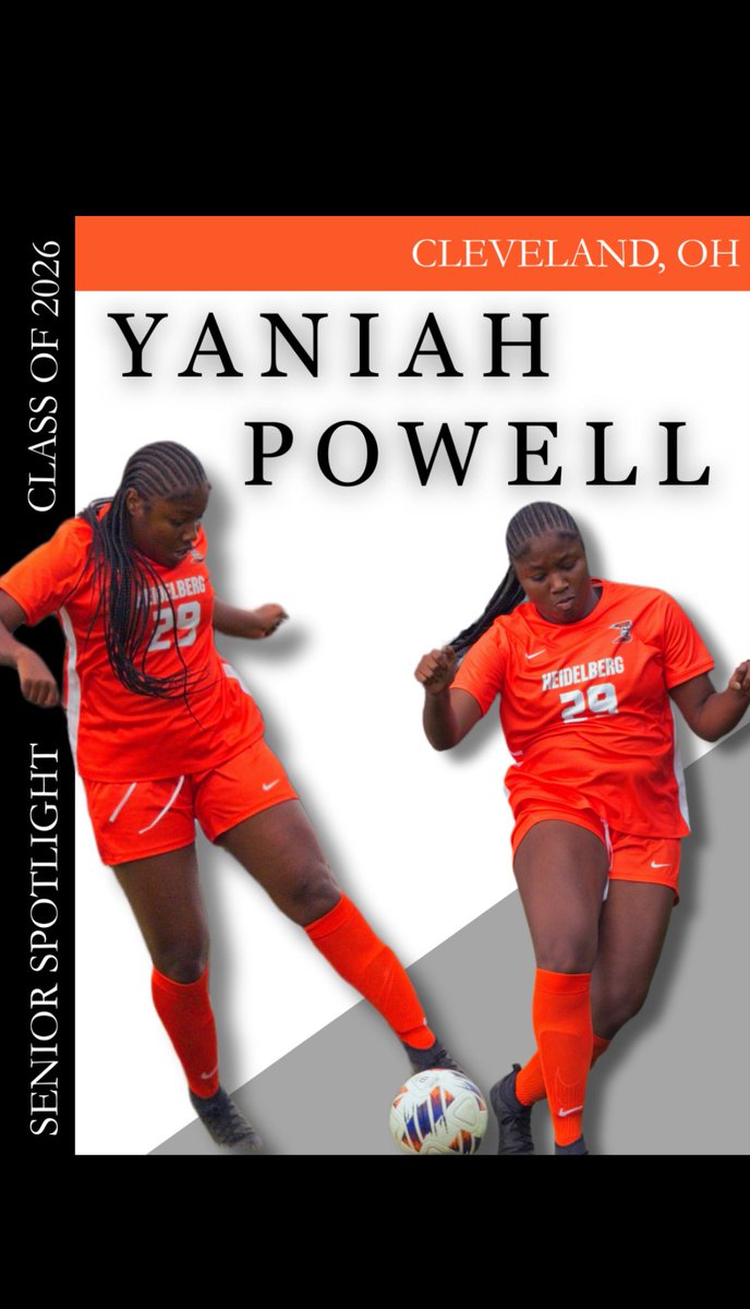 bergsoccer's tweet photo. SENIOR SPOTLIGHT‼️ 

Yaniah Powell #29 (Cleveland, OH)

Niah, thank you for giving your all on and off the field. We’re so excited to see the incredible success your future will bring!!#seniorspotlight #classof2026 #bergpride #continuingeducation #womenincriminaljustice https://t.co/ded6D4Imld