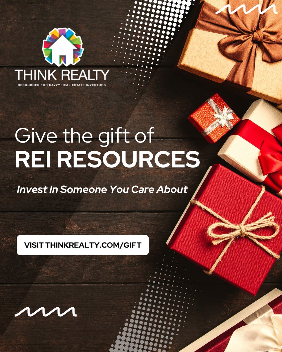 🎁 Shopping for a real estate investor? Give the gift that pays off!

A Think Realty Gift Certificate unlocks tools, education &amp; resources to help them grow smarter + faster. 📈

👉 Get yours: thinkrealty.com/gifting

#ThinkRealty #SmartInvesting