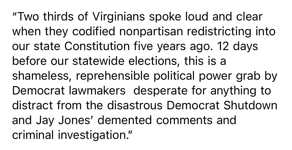 Gov. Glenn Youngkin comments on redistricting in Virginia