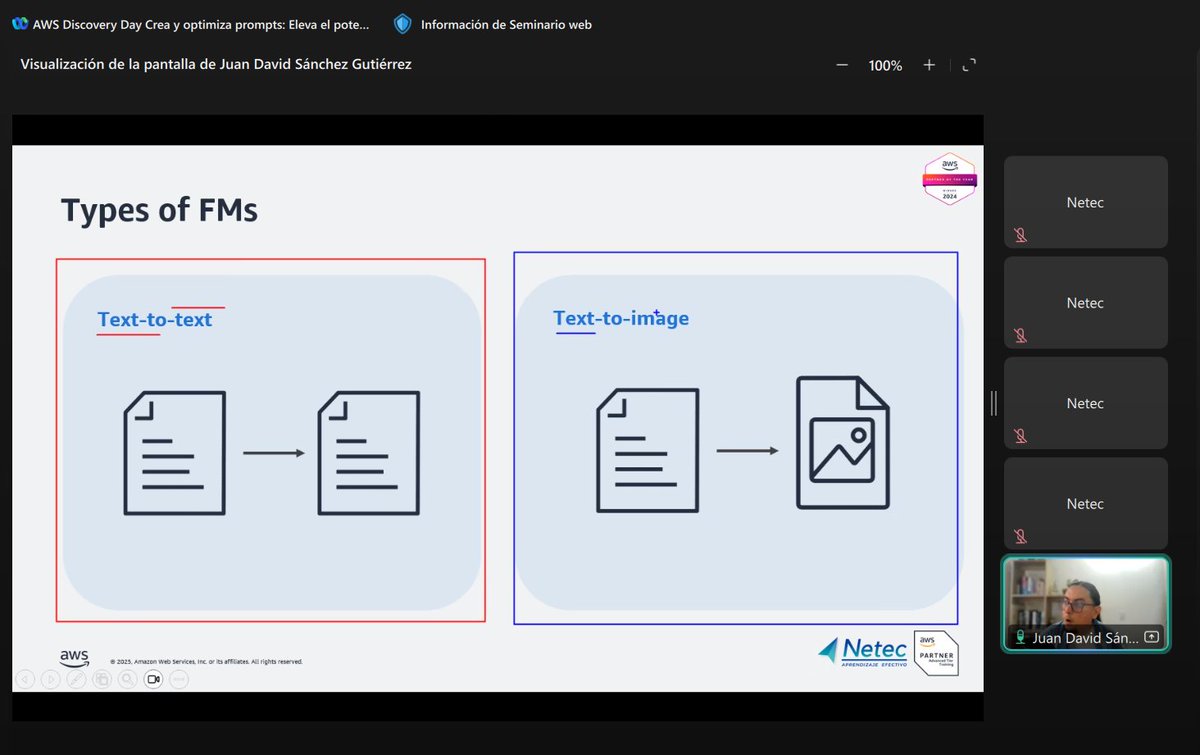netec's tweet image. Estamos explorando cómo aprovechar los foundation models y aplicando técnicas clave de prompt engineering para crear soluciones más precisas e inteligentes en IA y ML 🤖✨
#NetecConecta #AWS #IA #MachineLearning #FormaciónTI #PromptEngineering #InnovaciónDigital
