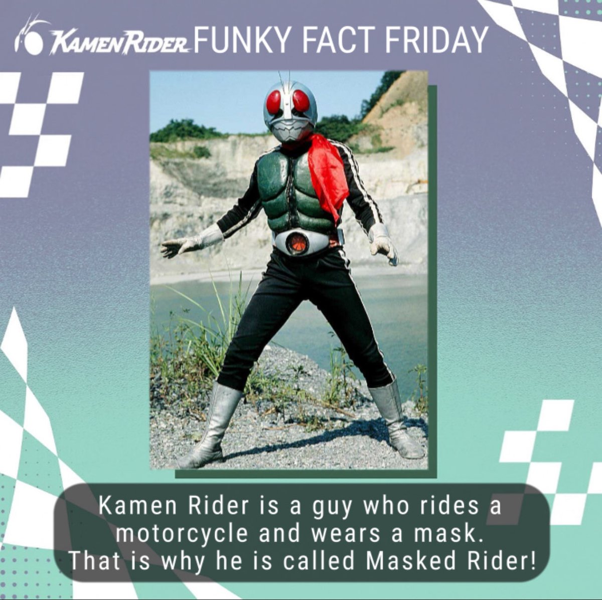 TheNextDecade's tweet photo. It’s #FunkyFactFriday 🧐
Did you know this about Kamen Rider?
#KamenRider #Tokusatsu #tonkatsu https://t.co/7ZR7YGpvkG